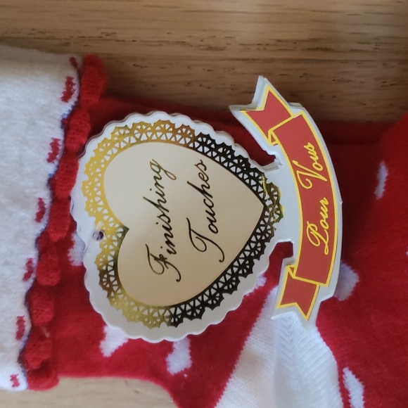 NEW with Tags Finishing Touches Valentines Day Socks SZ 9-11, Acrylic, Spandex.. - Picture 2 of 7